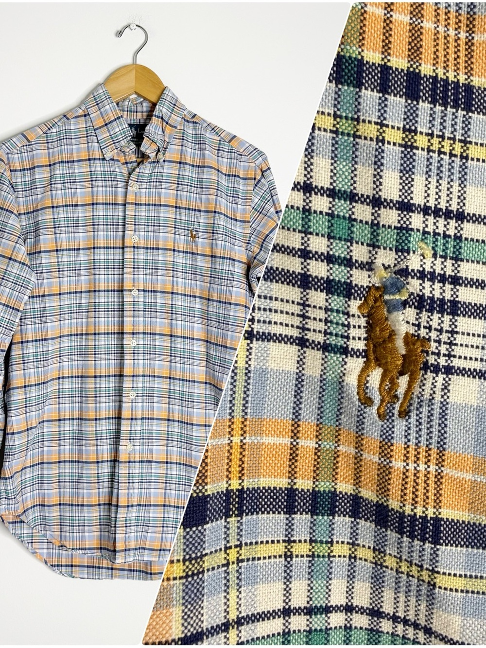 Ralph Lauren Classic Fit Men’s Small Multicolor Plaid Button Down Shirt
